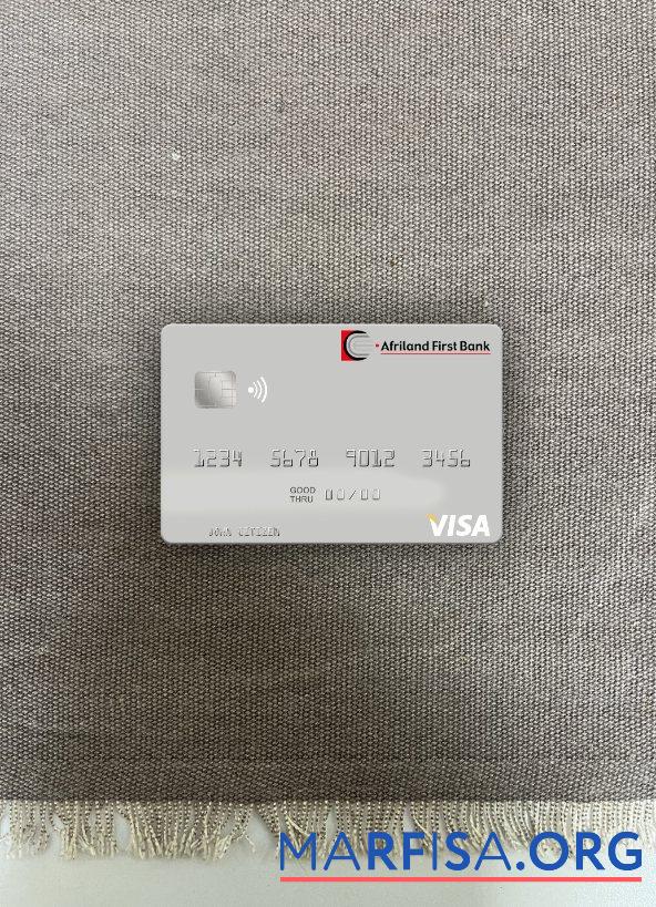 Downloadable Sao Tome and Principe Afriland First Bank visa debit card photolook front real example